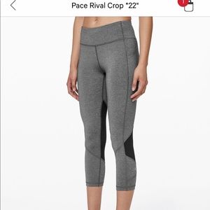 Lululemon pace rival crop 22”